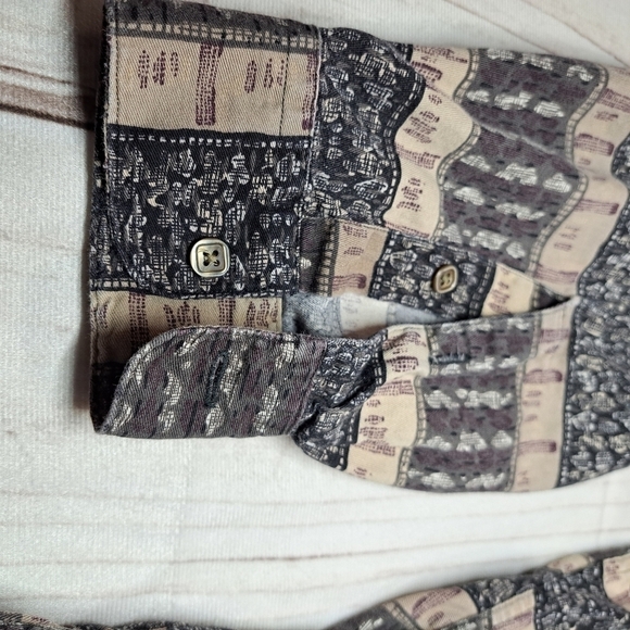 Perry Ellis Mens Large Button Up Long Sleeve Shirt - Picture 9 of 16